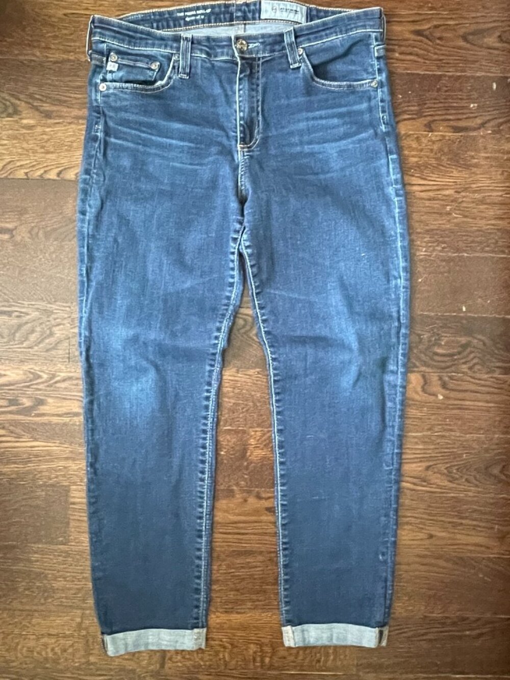 AG Adriano Goldschmied Prima Cigarette Roll Up Ankle Jeans-Size 31